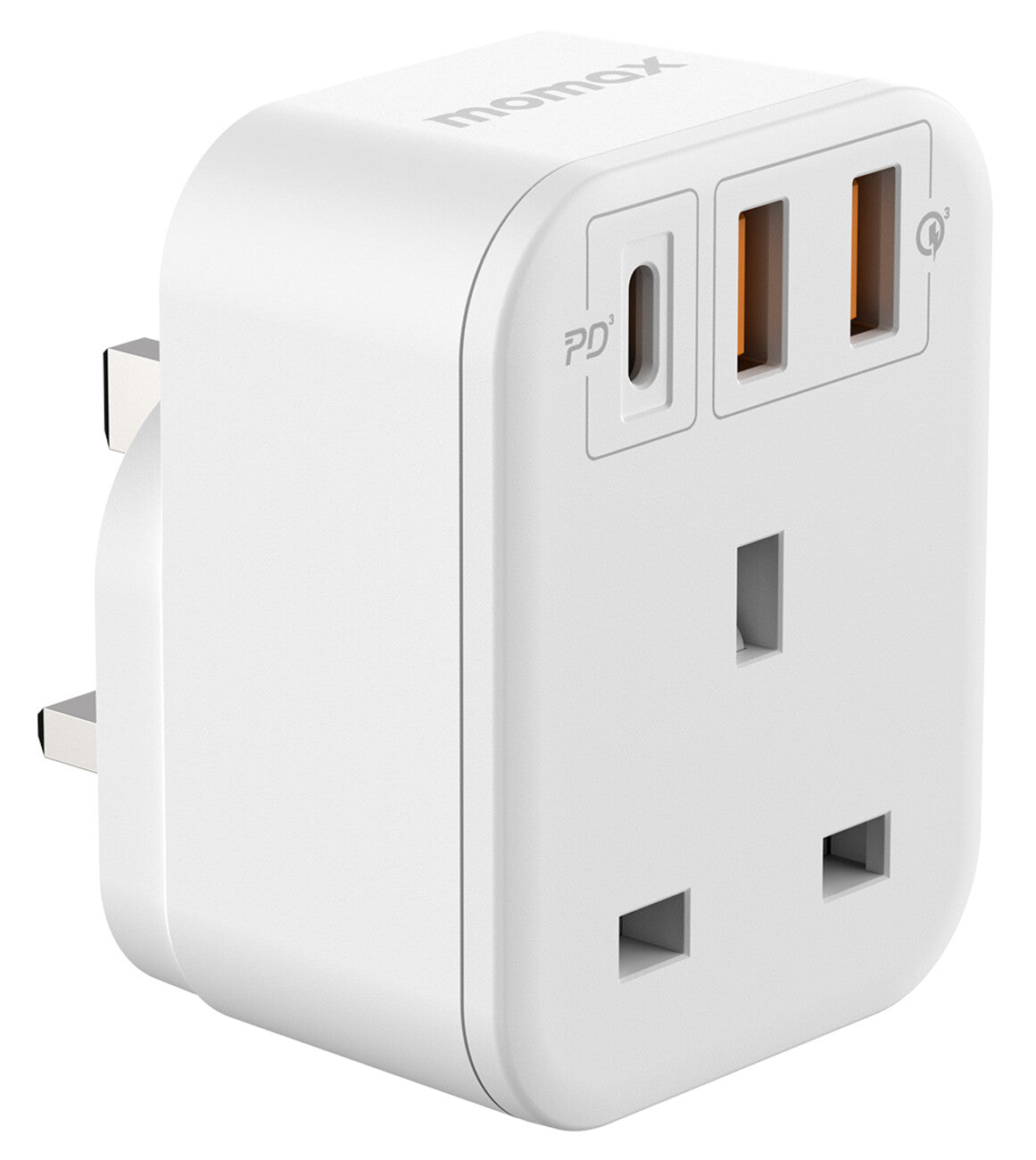 Momax ONEPLUG Extension Socket with USB ports - مقبس تمديد Momax ONEPLUG مع منافذ USB – وصلة كهربائية ذكية متعددة الاستخدام للشحن والطاقة