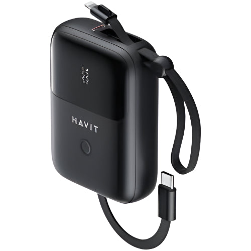 Havit PB5215 10000mAh 22.5W Fast Charging Power Bank - باور بانك بسعة 10000ميلي أمبير وبقوة 22.5واط من هافيت