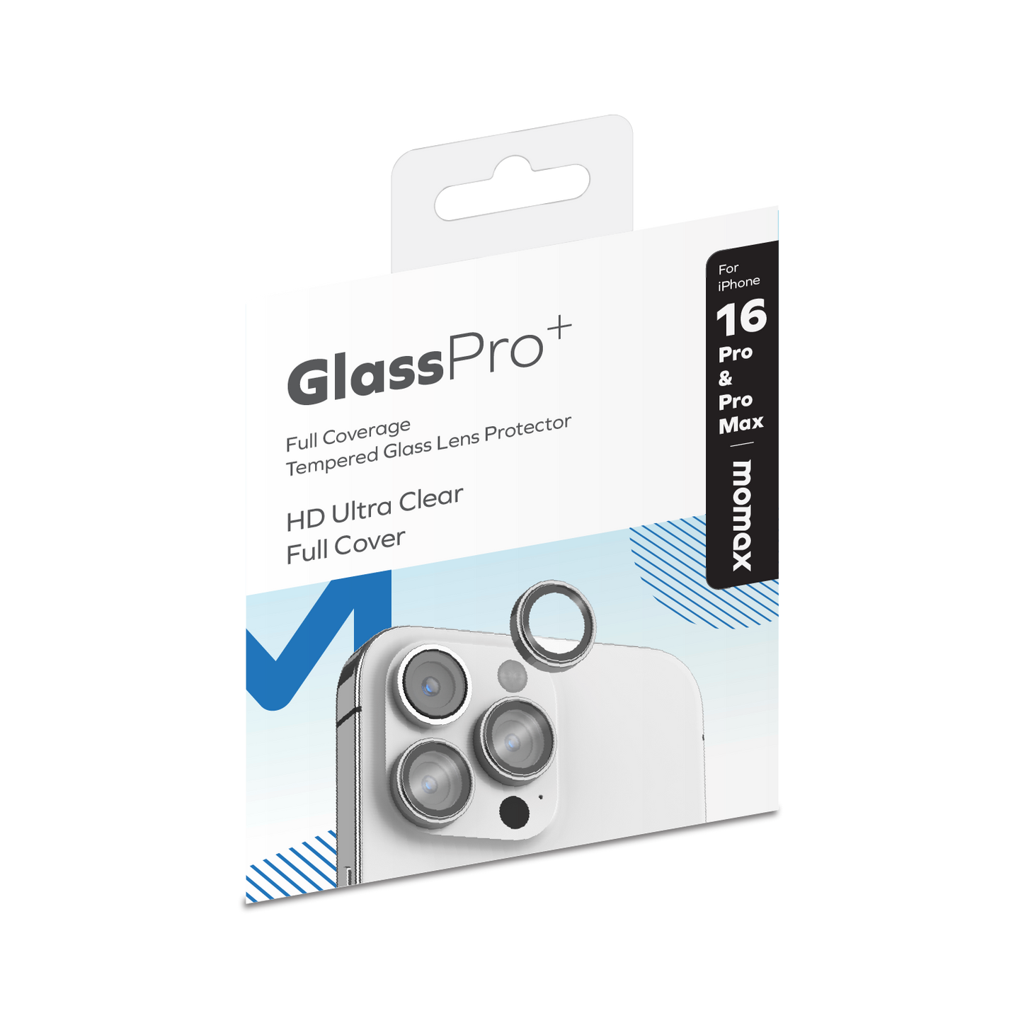 Momax Gift Bundle Set for iPhone 16 Pro – MX Case + 3D Screen Protector + Camera Lens Guard - طقم هدايا موماكس لايفون 16 برو - غطاء MX + واقي شاشة 3D + حماية عدسات الكاميرا