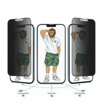 واقي شاشة جرين لايون للخصوصية لهاتف ايفون 14 برو | Green Lion 3D AG/Matte Privacy Glass Screen Protector for iPhone 14 Pro