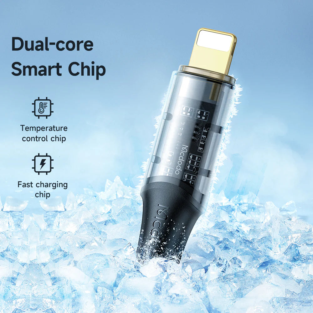 Mcdodo Lightning Transparent Data Cable - ماكدودو كابل بيانات شفاف لايتنينج