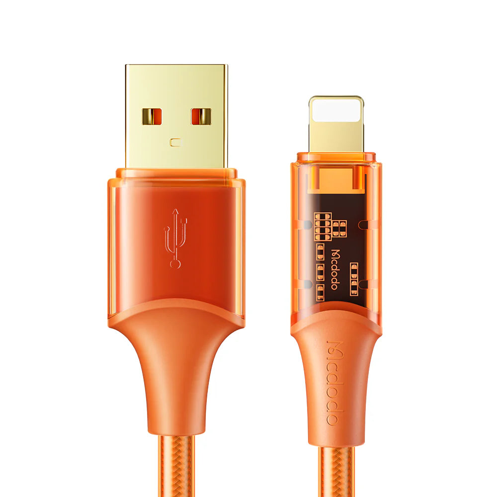 Mcdodo Lightning Transparent Data Cable - ماكدودو كابل بيانات شفاف لايتنينج