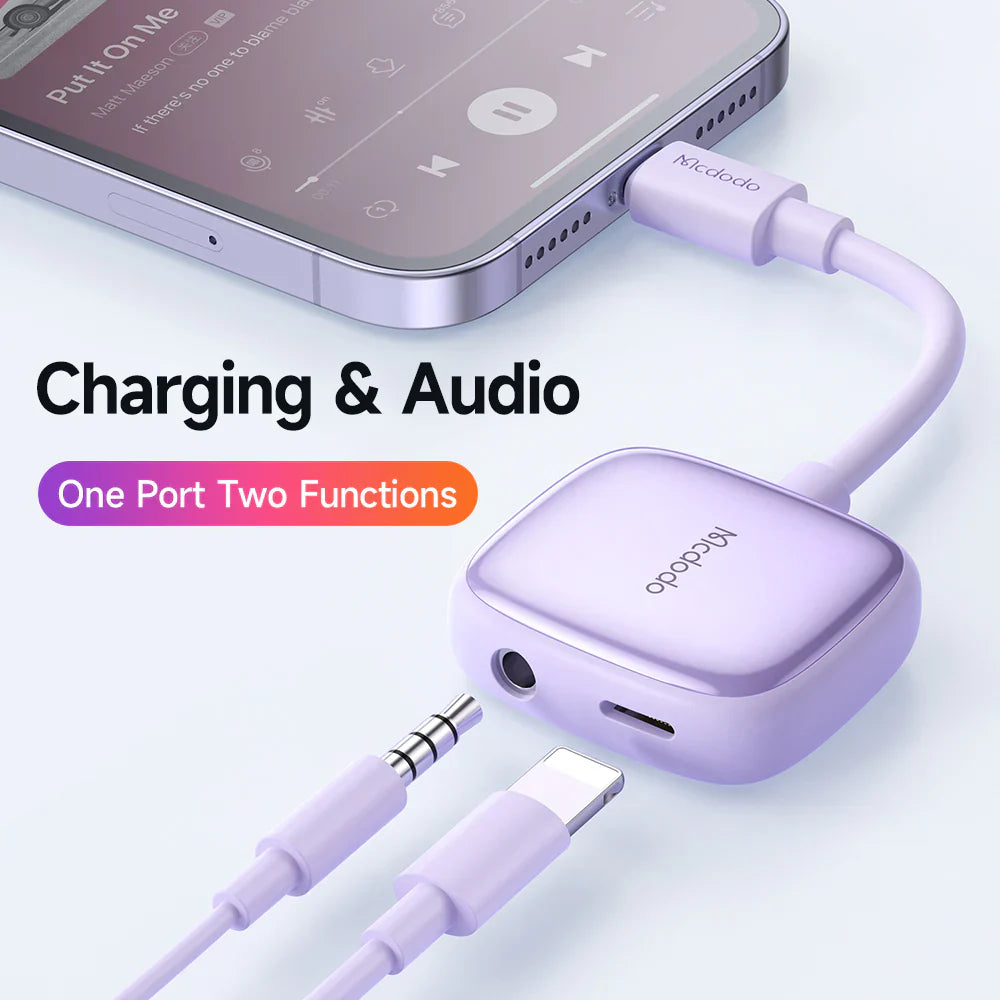 Mcdodo Lightning to Lightning and DC3.5 Digital Audio Cable - ماكدودو لايتنينج إلى لايتنينج وكابل الصوت الرقمي