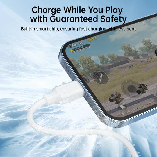 كيبل جويرووم لونج لاستنج سيريس يو اس بي سي الى لايتننغ بقدرة شحن 20 واط وطول 1 متر | JOYROOM Long-Lasting Series 20W Fast Charging Data Cable Type-C to Lightning 1m