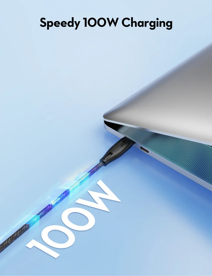 RAVPower Type-C to Type-C Cable 1.5m – RP-CB1035 - كابل راف باور تايب سي إلى تايب سي بطول 1.5 متر