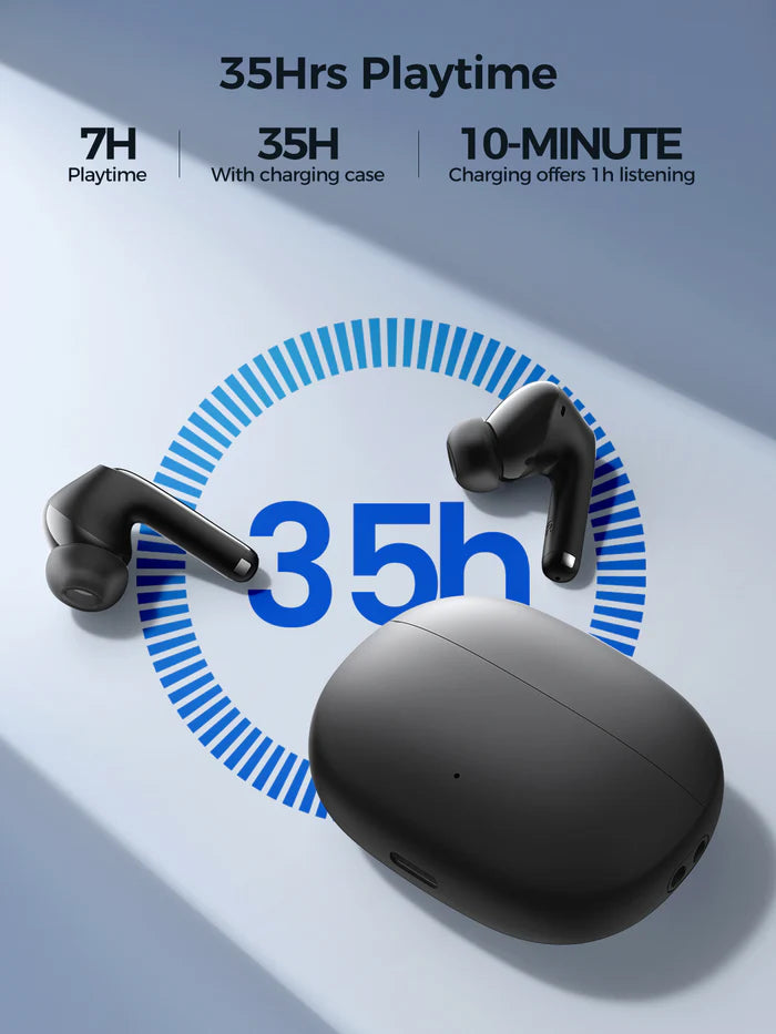 سماعات جويرووم JR-FB3 اللاسلكية, بلوتوث 5.3 ووقت تشغيل حتى 35 ساعة | JOYROOM Funpods Series JR-FB3 True Wireless Earphones – 35H Playtime