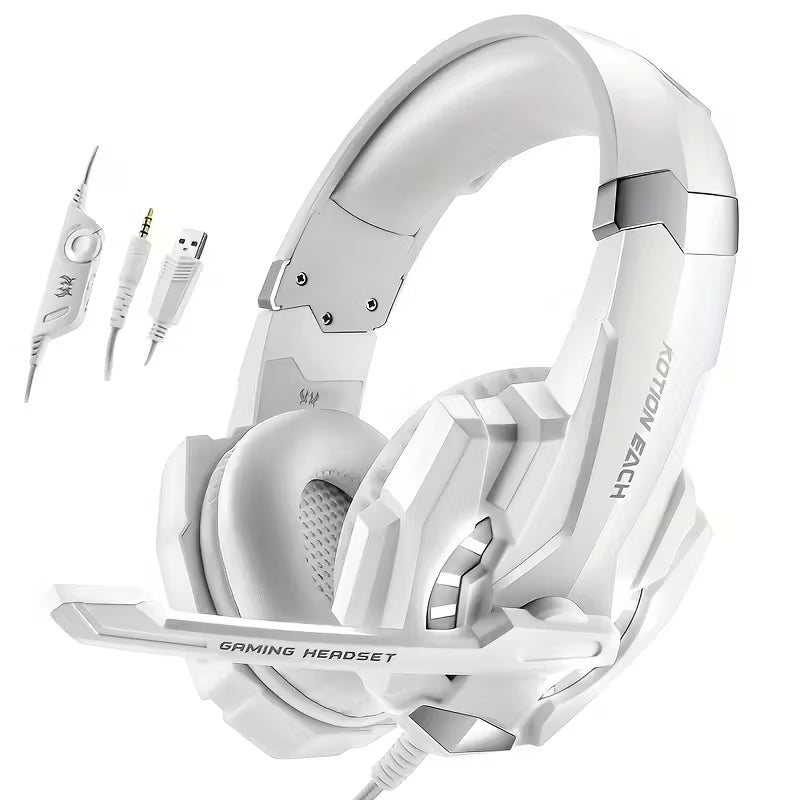 سماعة ألعاب كوشن إيتش - KOTION EACH G9000PRO - Wired Headphone Over Ear - RGB - White