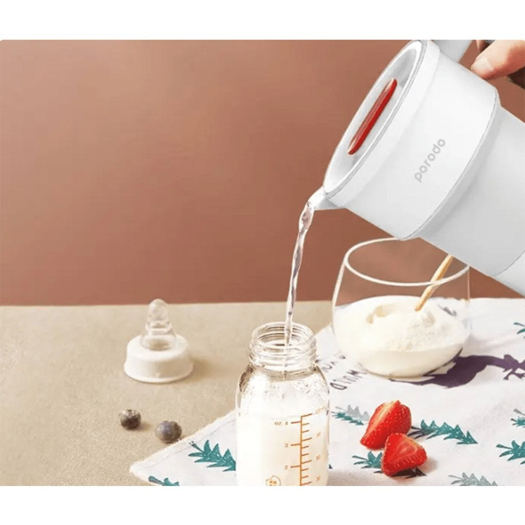 بورودو غلاية كهربائية محمولة وقابلة للطي بسعة 600 مل وقدرة 850 واط - ابيض | Porodo Lifestyle 600ml Portable and Foldable Electric Kettle 850W – White.