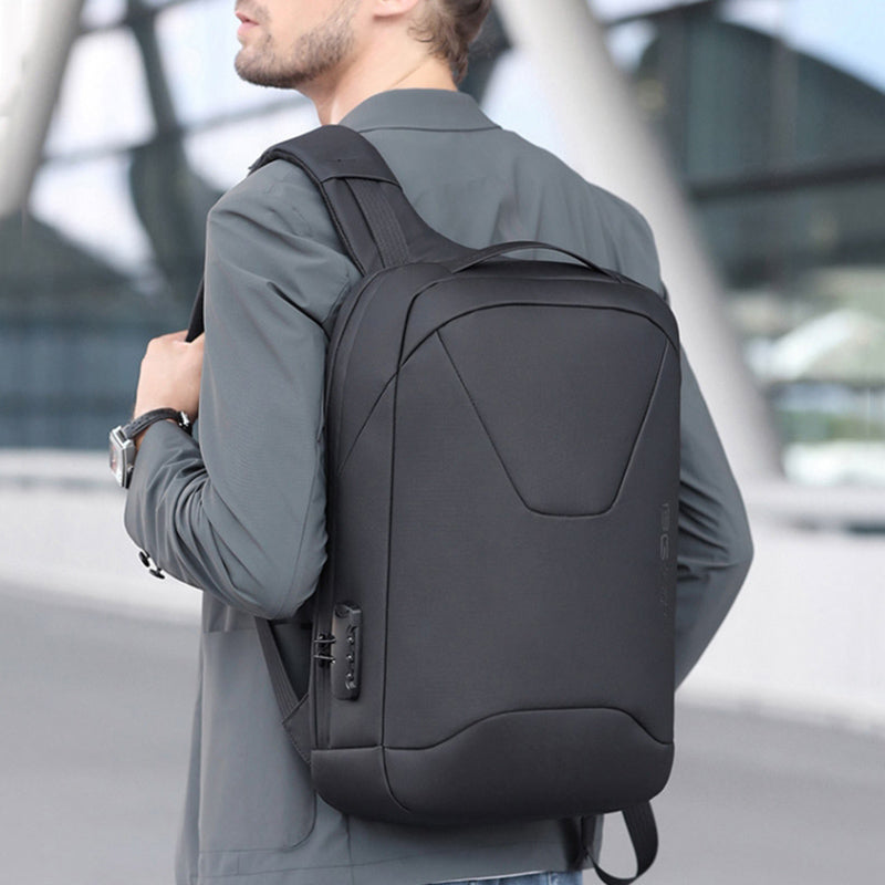 حقيبة ظهر بانجي BG-22188 بريميوم مضادة للسرقة مع منفذ يو اس بي | BANGE BG-22188 Premium Anti-Theft Backpack with USB Port