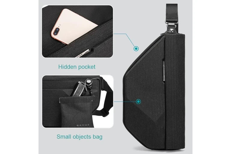 حقيبة كتف بانج ايس بتصميم قابل للتوسع وجيوب متعددة | BANGE Ace Expandable Sling Bag with Multi-Compartment Storage