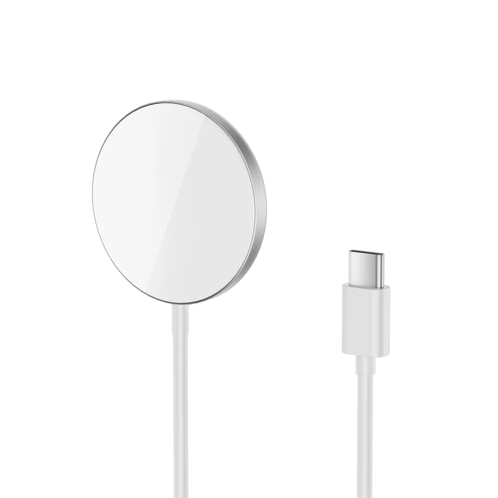 شاحن ويوو WI-W029 لاسلكي مغناطيسي بقدرة شحن 15 واط - ابيض | WiWU Wi-W029 Qi2.0 Magnetic Wireless Charger 15W - White