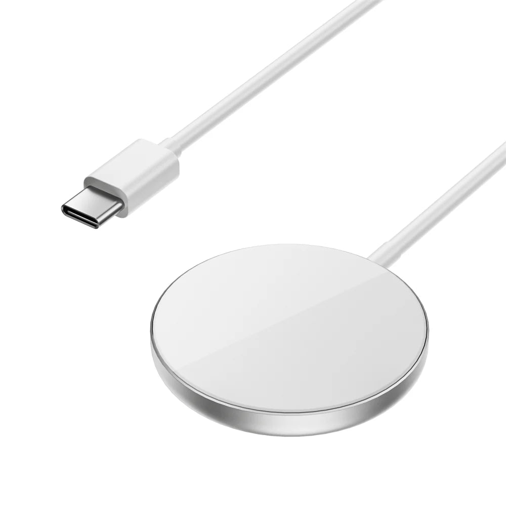 شاحن ويوو WI-W029 لاسلكي مغناطيسي بقدرة شحن 15 واط - ابيض | WiWU Wi-W029 Qi2.0 Magnetic Wireless Charger 15W - White