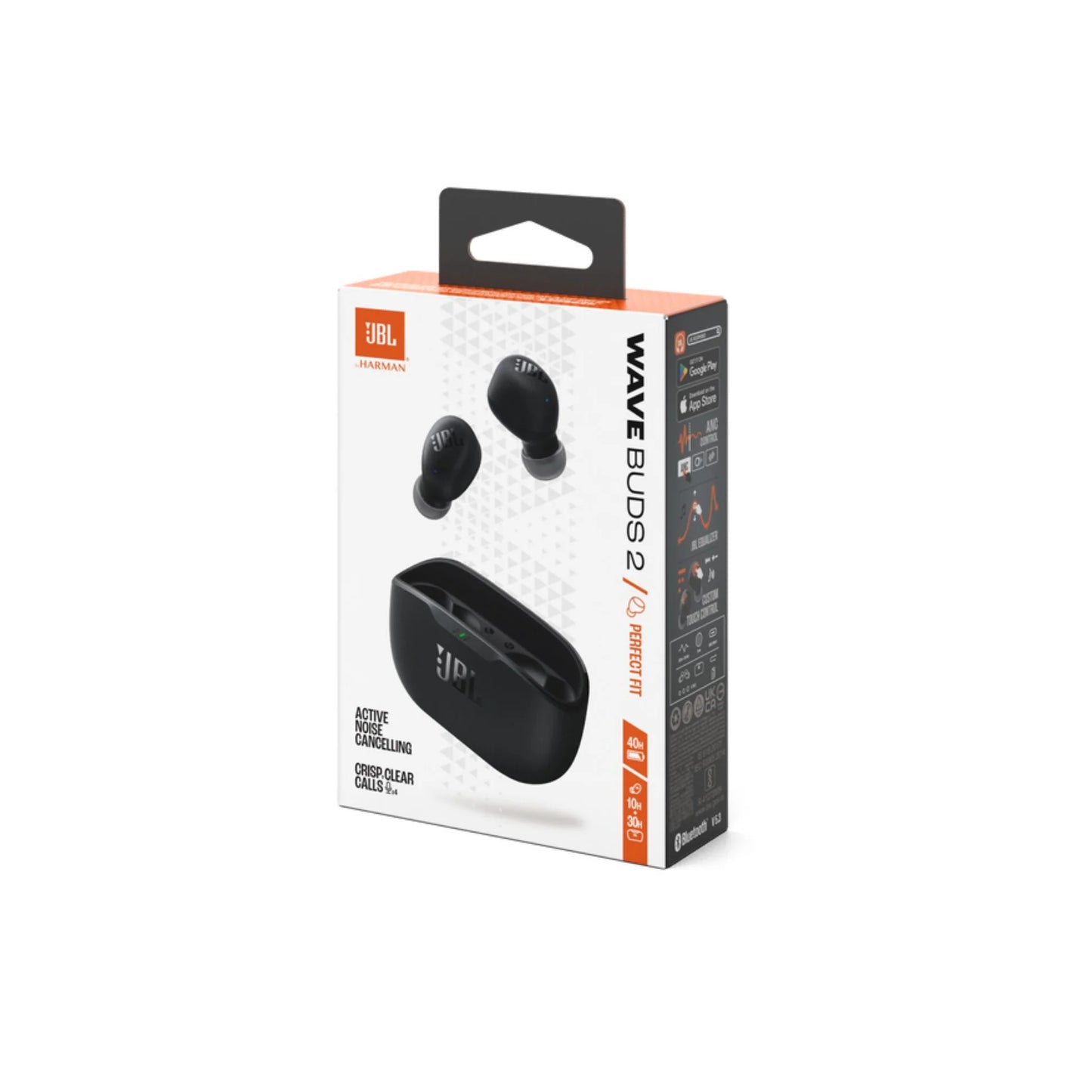 JBL Wave Buds 2 True Wireless In-Ear Earbuds with Mic – ANC, Bluetooth 5.3 | سماعات جي بي ال ويف بدز 2 داخل الاذن, لاسلكية مع مايكروفون والغاء ضوضاء