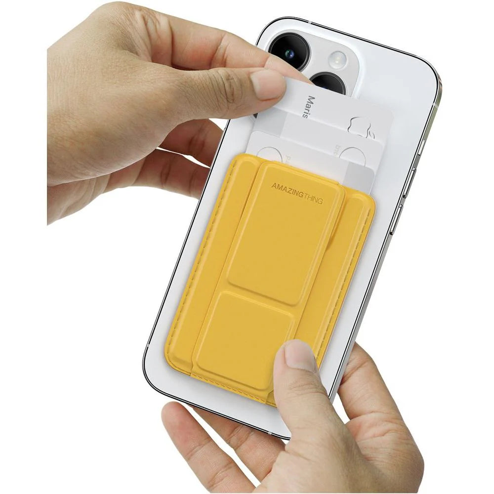 حافظة البطاقات المغناطيسية اميزنك ثنك سمووثي برو ماغ مع ستاند متعدد الزوايا | AMAZINGTHING Smoothie Pro Mag Magnetic Card Wallet Holder – Multi-Angle Stand