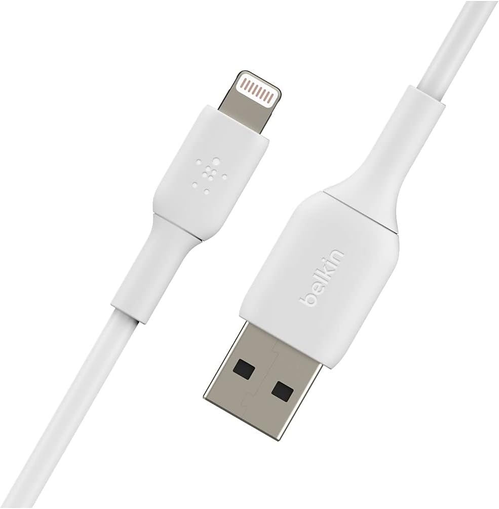Belkin BoostCharge USB-A to Lightning Cable 1M 2-Pack - ابل لايتنينج إلى يو اس بي أ بتقنية البوست تشارجر بطول 1 متر عبوة من قطعتين)