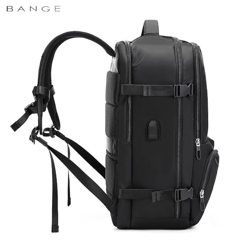 حقيبة ظهر بانجي 1800 مضادة للسرقة للرجال والنساء - اسود | BANGE 1800 Men & Women Anti-Theft Laptop Backpack – Black