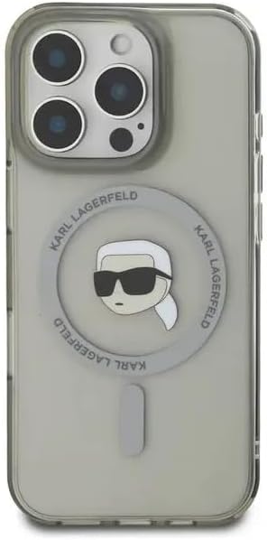 Karl Lagerfeld MagSafe IML Hard Case with Karl Head for iPhone 16 Pro Max – Black | كفر كارل لاغرفيلد صلب بتقنية IML ودعم ماج سيف لهاتف ايفون 16 برو ماكس - اسود