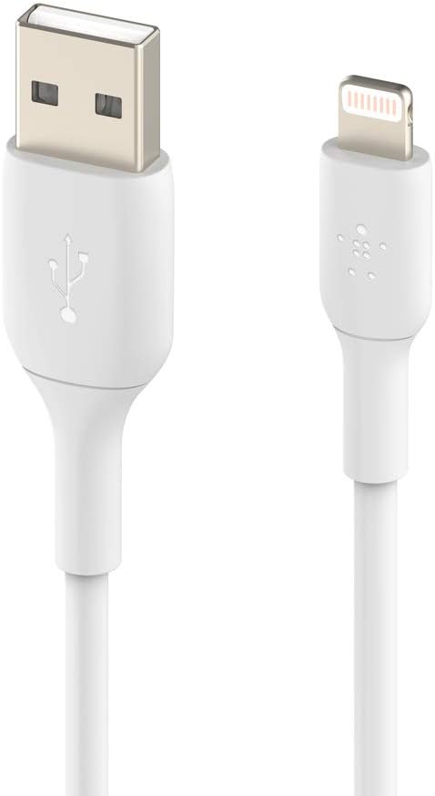 Belkin Lightning to USB-A Cable 2M - بلكن كيبل لايتنينج من بوست تشارج - 6.6 قدم / 2 متر