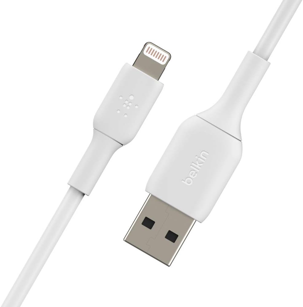 Belkin BoostCharge USB-A to Lightning Cable 1M - كيبل بتقنية البوست شارجر من يو اس بي أ الى لايتننغ بطول 1 متر