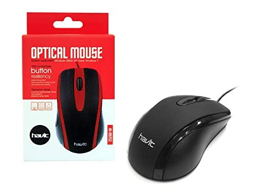 Havit HV-MS753 USB Wired Optical Mouse Black - ماوس من هافيت سلكي USB بصري