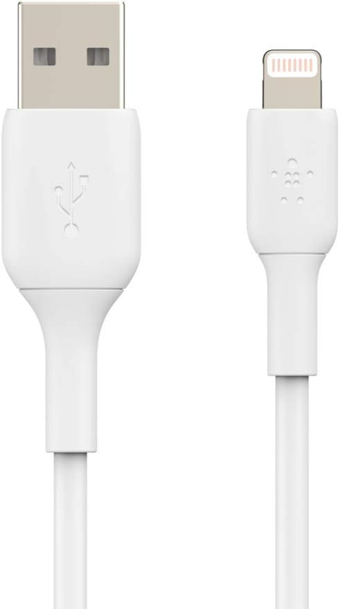 Belkin BoostCharge USB-A to Lightning Cable 1M - كيبل بتقنية البوست شارجر من يو اس بي أ الى لايتننغ بطول 1 متر