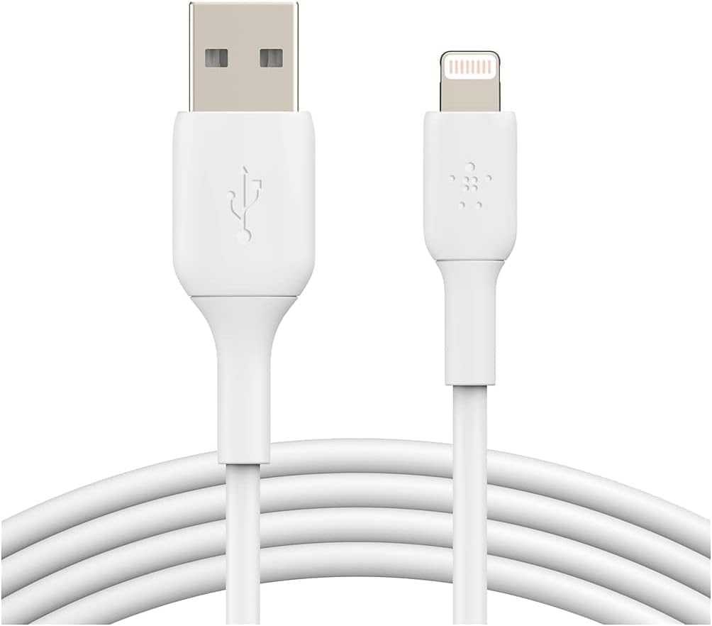 Belkin BoostCharge USB-A to Lightning Cable 1M 2-Pack - ابل لايتنينج إلى يو اس بي أ بتقنية البوست تشارجر بطول 1 متر عبوة من قطعتين)