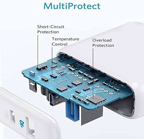 شاحن انكر باور بورت بقدرة 20 واط منفذين يو اس بي و15 واط يو اس بي أ - Anker PowerPort PD+ 2 20W 2-Port USB-C & 15W USB- A