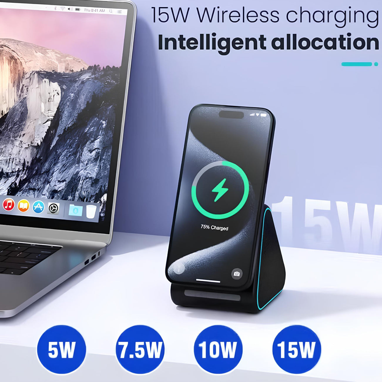 سبيكر جرين لايون ماج تريو 3 في 1, مع شاحن لاسلكي وحامل للهاتف - اسود | Green Lion Mag Trio Speaker, Charger, Phone Stand - Black