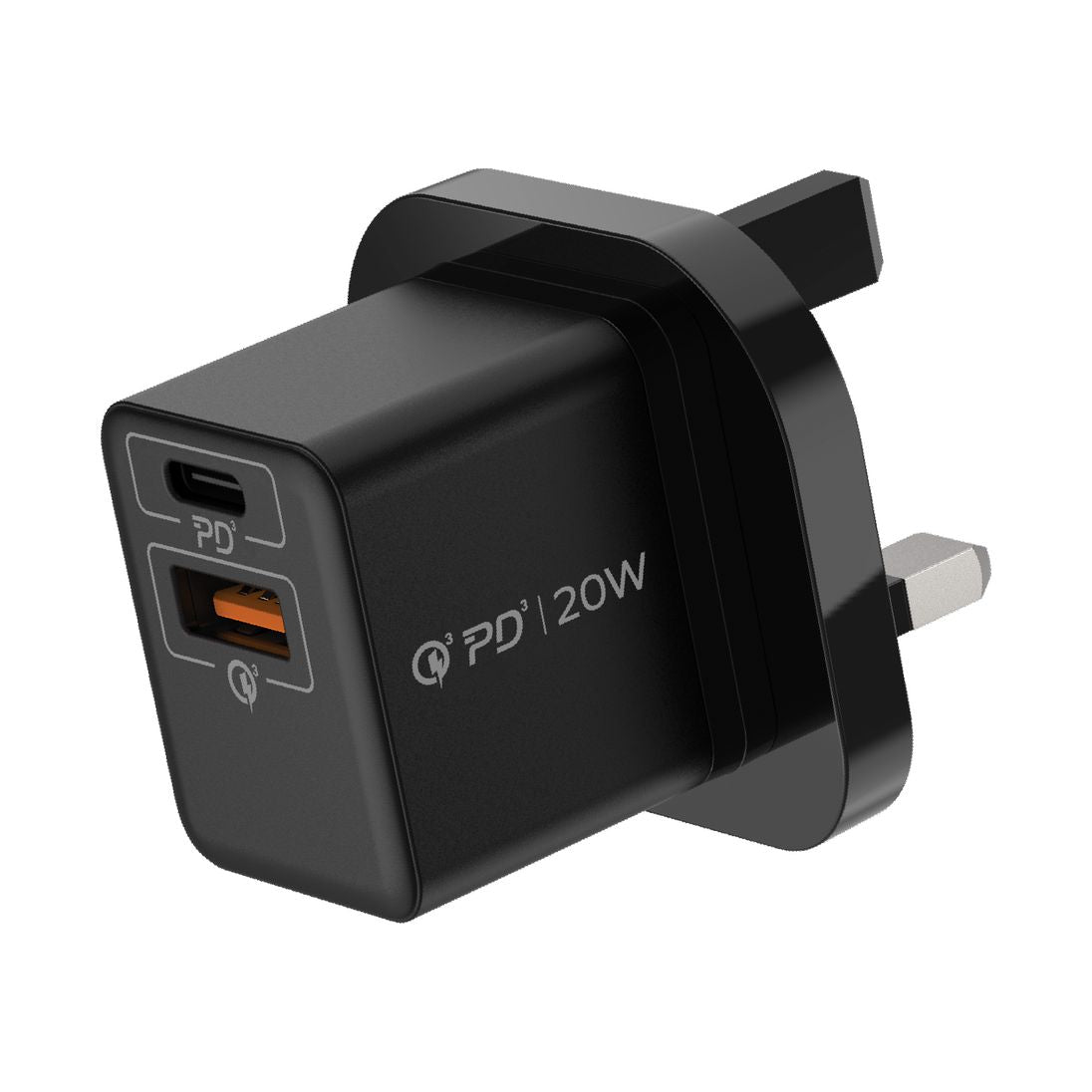 Momax One Plug 20W 2-Port Mini Charger | Dual Port Fast Charger - شاحن موماكس وان بلاج صغير بقدرة 20 واط, شاحن سريع مزدوج المنفذ