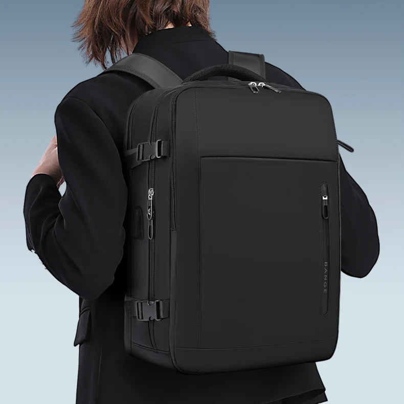 شنطة لابتوب بانجي متعددة الاقسام مقاومة للماء, سعة لابتوب 15.6 بوصة - اسود | Bange Fissure Laptop Backpack Multi-Compartment Water Resistant (15.6”) – Black