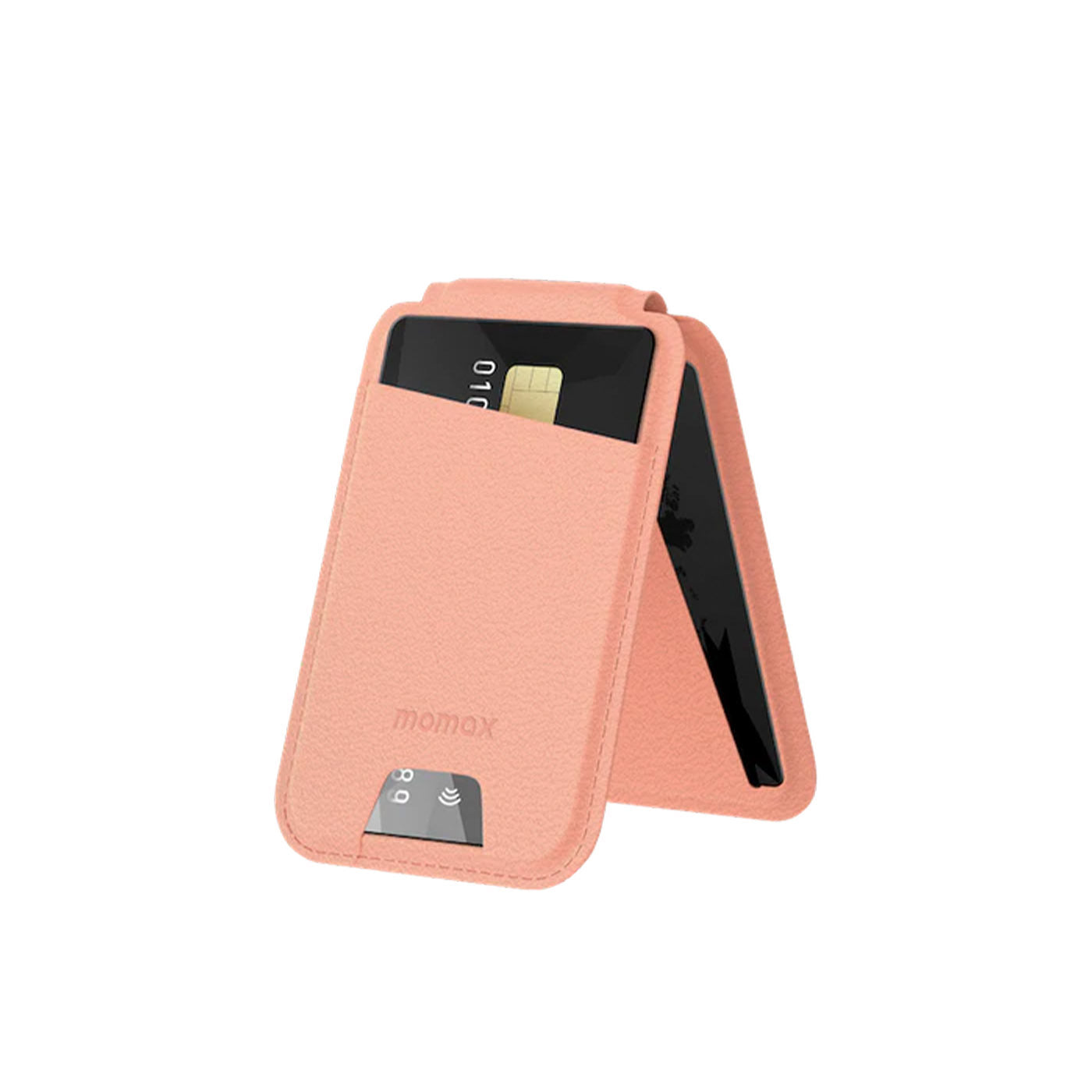 Momax 1-Wallet Magnetic Stand Card Holder | MagSafe Compatible - حافظة بطاقات موماكس 1-واليت المغناطيسية متعددة الوظائف, تدعم تقنية ماج سيف