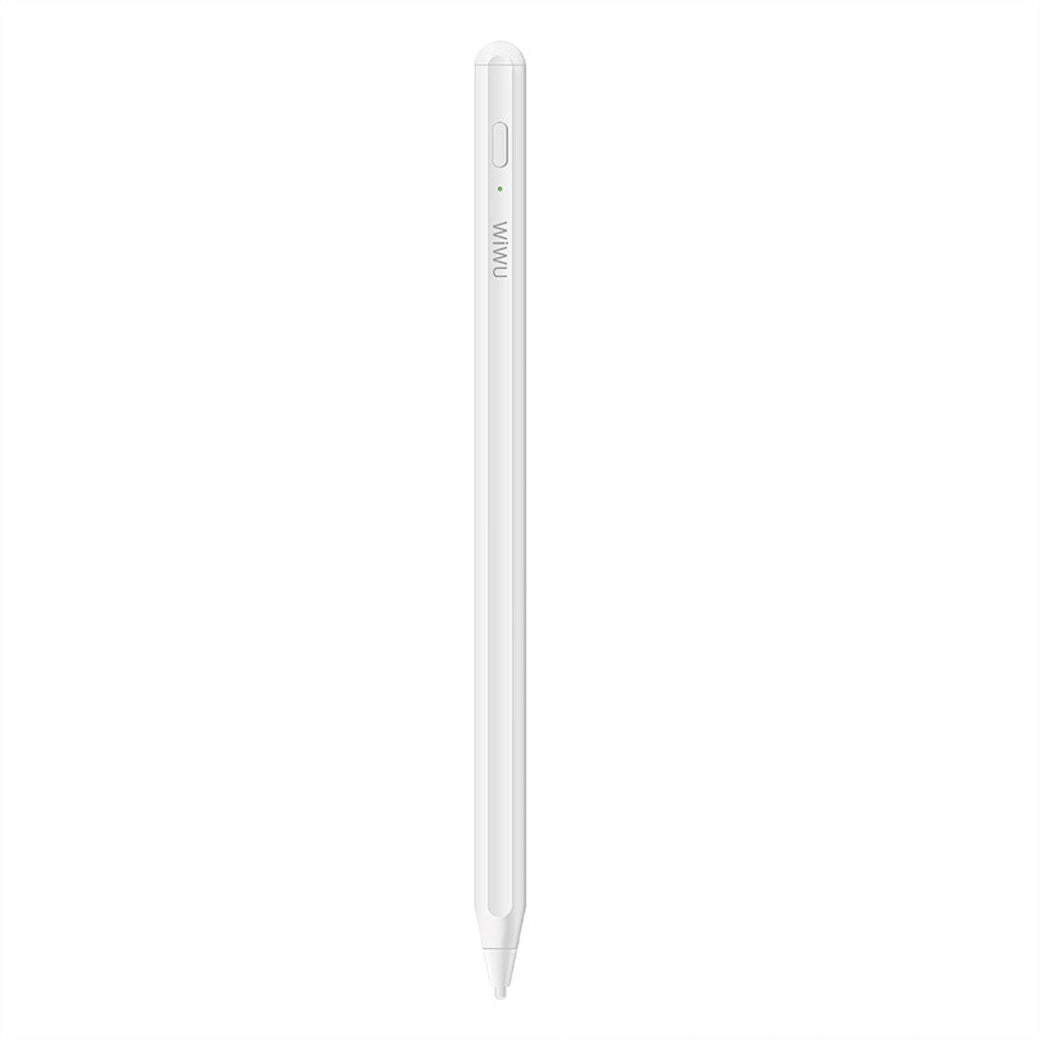 قلم ويوو 2 في 1 ستايلس للتابلت مع لمس بالضغط - ابيض | WiWU 2 in 1 Pencil D Smart Pressure Touch Stylus Pencil Pen - White
