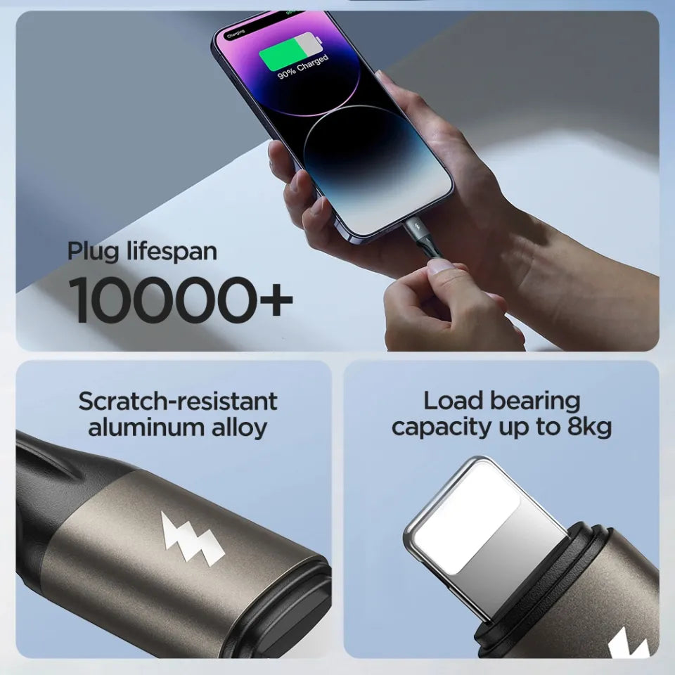 كيبل جويرووم S-A25 يو اس بي اي الى لايتننغ بقدرة 18 واط وطول 1.2 متر - اسود | JOYROOM S-A25 3A 18W Fast Charging Data Cable USB-A to Lightning 1.2m – Black