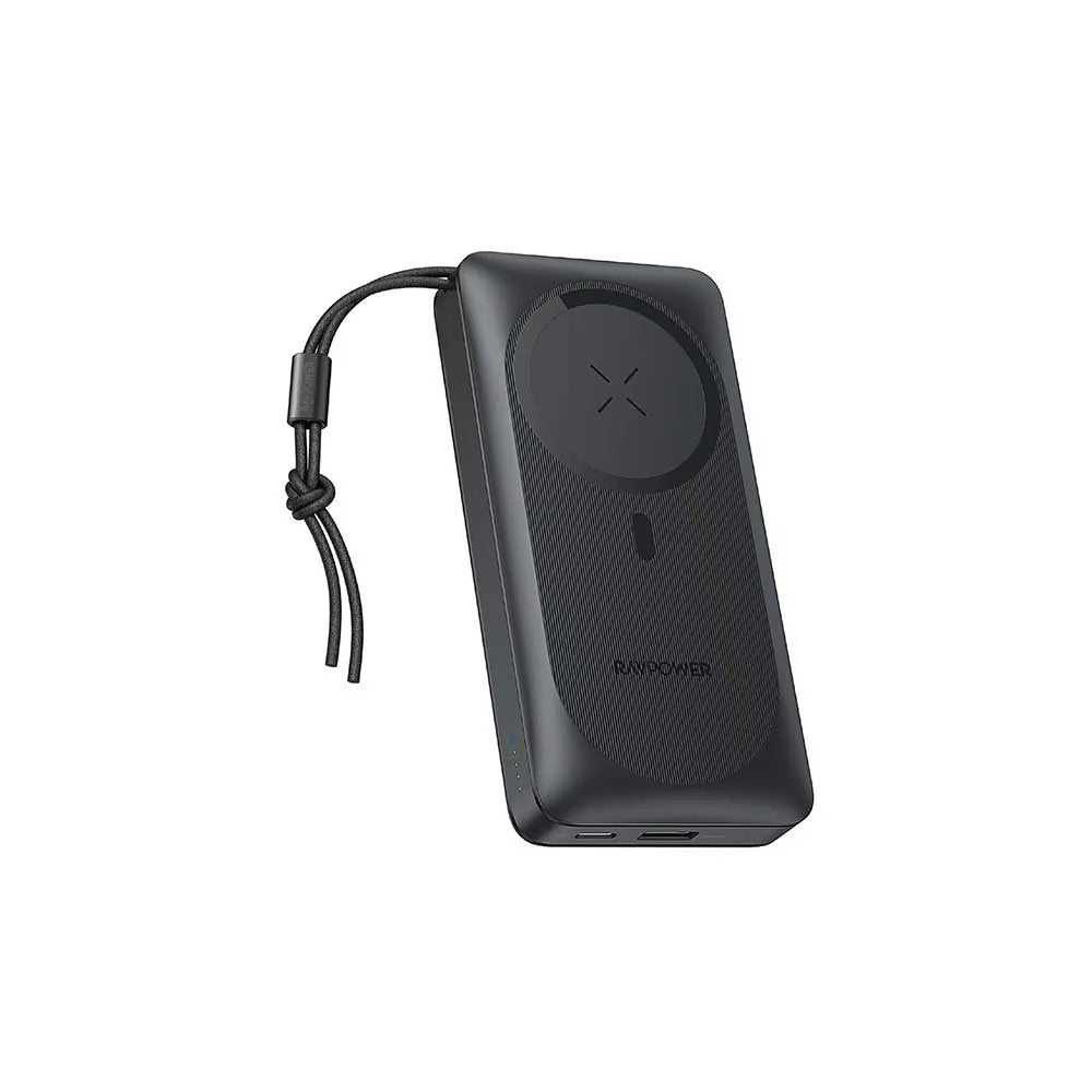 باور بانك ماك سيف بسعة 20 الف ملي امبير بقدرة 15 واط بمنفذين من راف باور - RAVPower Wireless Power bank 20000mAh 15W