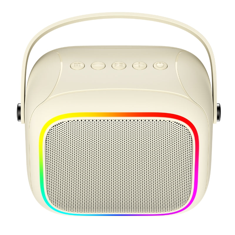 Havit SK818BT Mini Karaoke Bluetooth Speaker Beige - مكبر صوت كاريوكي بلوتوث صغير بلون البيج من هافيت