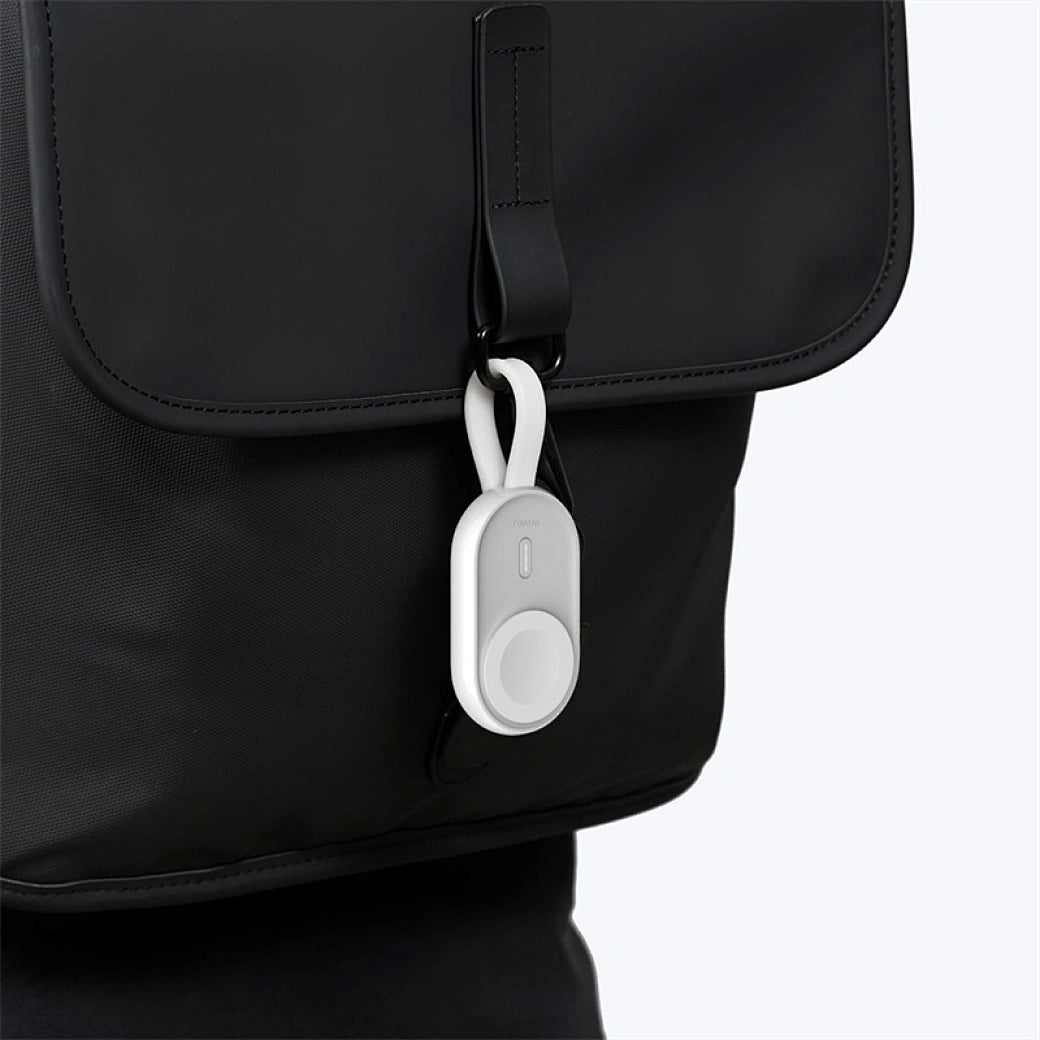 WiWU M20 Portable 2-in-1 Wireless Charger with 1200mAh Power Bank - شاحن لاسلكي 2 في 1 مع باور بانك 1200ميلي أمبير للساعة والهواتف من ويوو