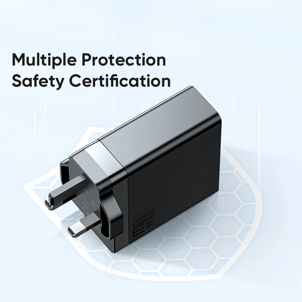 Mcdodo 100W 3 Port UCB-C and 1 Port UCB GaN Fast Charger Kit - شاحن جداري بثلاث منافذ يو اس بي سي ومنفذ يو اس بي بدرة 100واط من مكدودو