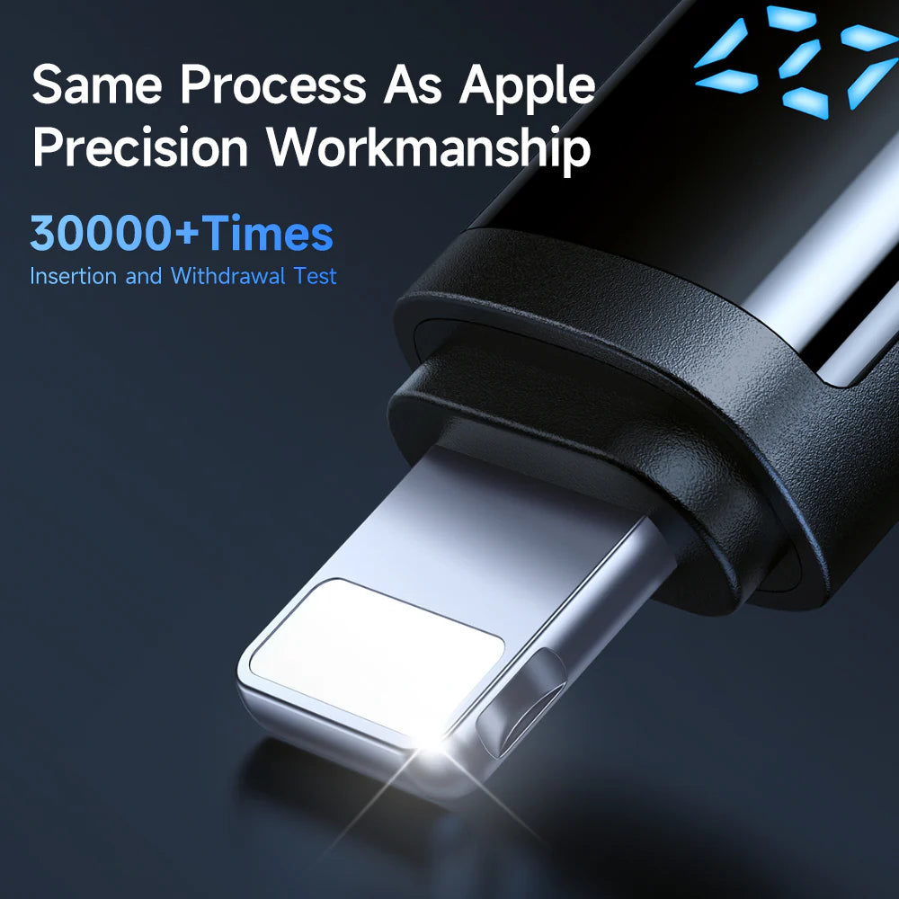 Mcdodo 3A Battery Level Display USB To Lightning Cable 1.2m - ماكدودو عرض مستوى البطارية يو اس بي إلى كابل لايتننغ 1.2 متر