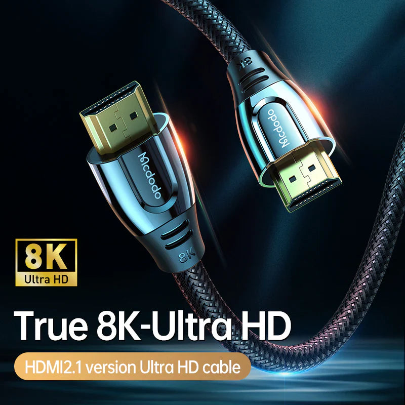Mcdodo 8K HDMI to HDMI 2.1 Cable 2m - 8k كيبل ماكدودو اتش دي ام اي إلى اتش دي ام اي 2.1 بطول 2 متر