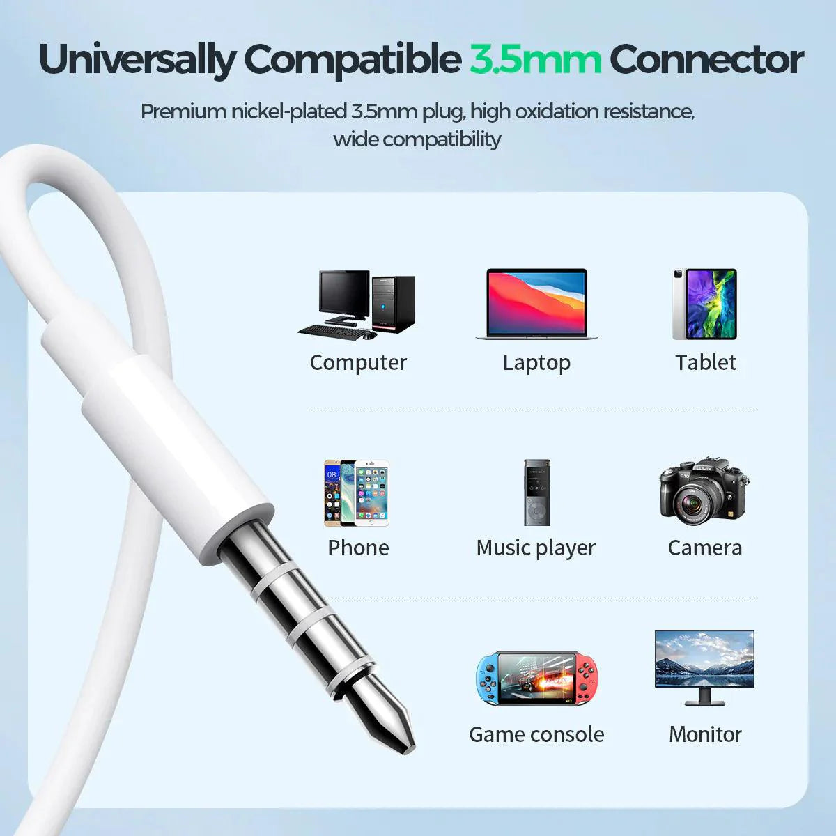 سماعات أذن سلكية من جويرووم بصوت نقي ومريح - أبيض | JOYROOM Wired Half In Ear Earphones Crisp Sound & Comfort - White