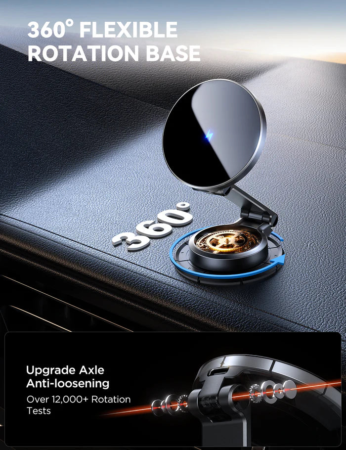 حامل وشاحن هاتف للسيارة لاسلكي مغناطيسي بقدرة شحن 15 واط من جويرووم | JOYROOM JR-ZS408 Magnetic Wireless Car Charger 15W Fast Charging Holder