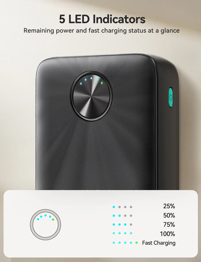 JOYROOM JR-PBF16 20000mAh Power Bank 22.5W LED - باور بانك بسعة 20000ميلي أمبير بقوة 22.5واط من جويروم