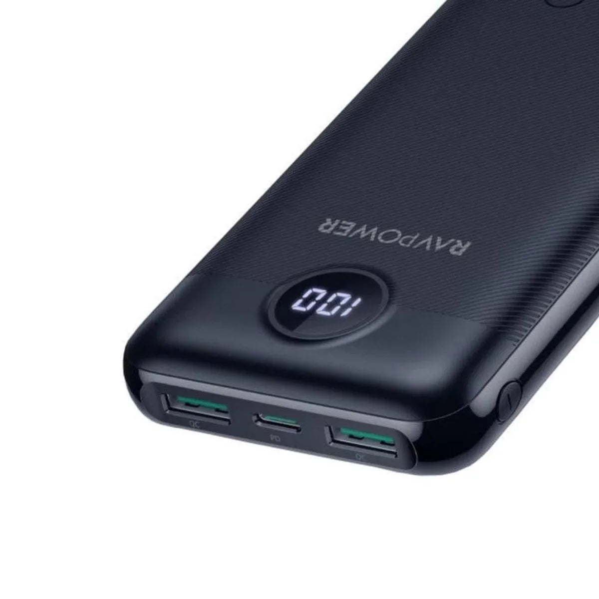 باور بانك بسعة 20 الف ميلي أمبير بقدرة 20 واط مع ثلاث منافذ من راف باور - RAVPower 20000mAh PD 20W 3-Port USB C Power Bank