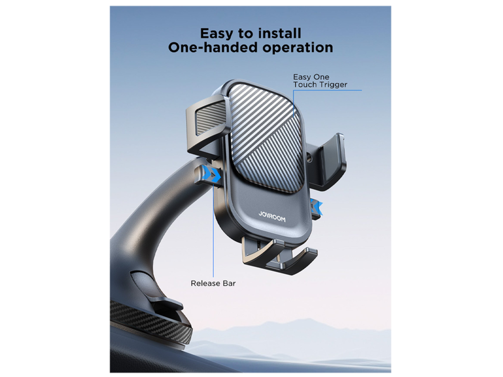 حامل هاتف للسيارة جويرووم للزجاج الامامي والداشبورد مع دوران 360 درجة | JOYROOM JR-OK6 Car Phone Mount for Windshield – 360° Rotatable