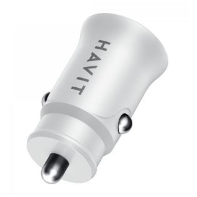Havit CC2022 PD 20W + QC3.0 Dual USB Car Charger – شاحن سيارة سريع الشحن بمنفذين يو اس بي وبقوة 20واط من هافيت