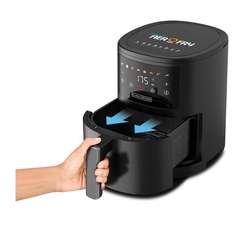 Black+Decker AerOfry Digital Air Fryer AF3500-B5 Black 3.5L - قلاية هوائية بلاك آند ديكر ديجيتال 3.5 لتر 1500 واط - اسود