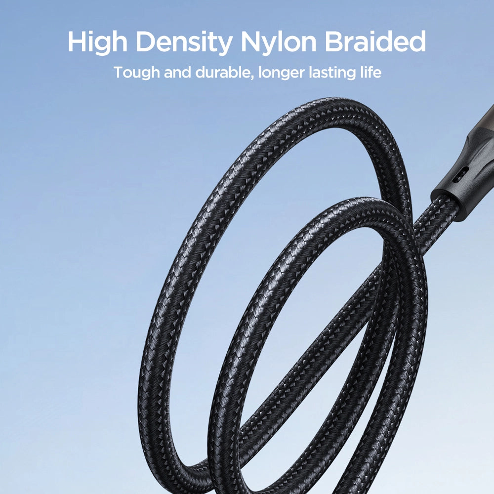 كيبل جويرووم S-A25 يو اس بي اي الى لايتننغ بقدرة 18 واط وطول 1.2 متر - اسود | JOYROOM S-A25 3A 18W Fast Charging Data Cable USB-A to Lightning 1.2m – Black