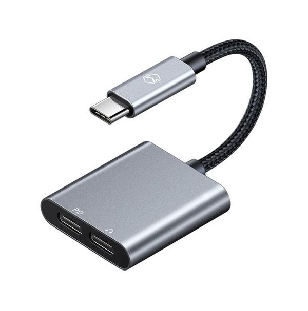 Mcdodo Type-C To Dual Type-C Ports Digital Audio Adapter Cable Converter - ماكدودو محول كابل الصوت الرقمي تايب سي إلى منافذ تايب سي المزدوجة