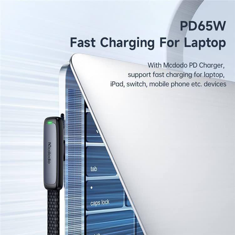 ميكدودو كابل شحن سريع بطول 1.2 متر نوع سي الى نوع سي 3.25 امبير بي دي 65 واط - Mcdodo 1.2m Type-C to Type-C 3.25A PD 65W Fast Charging Cable