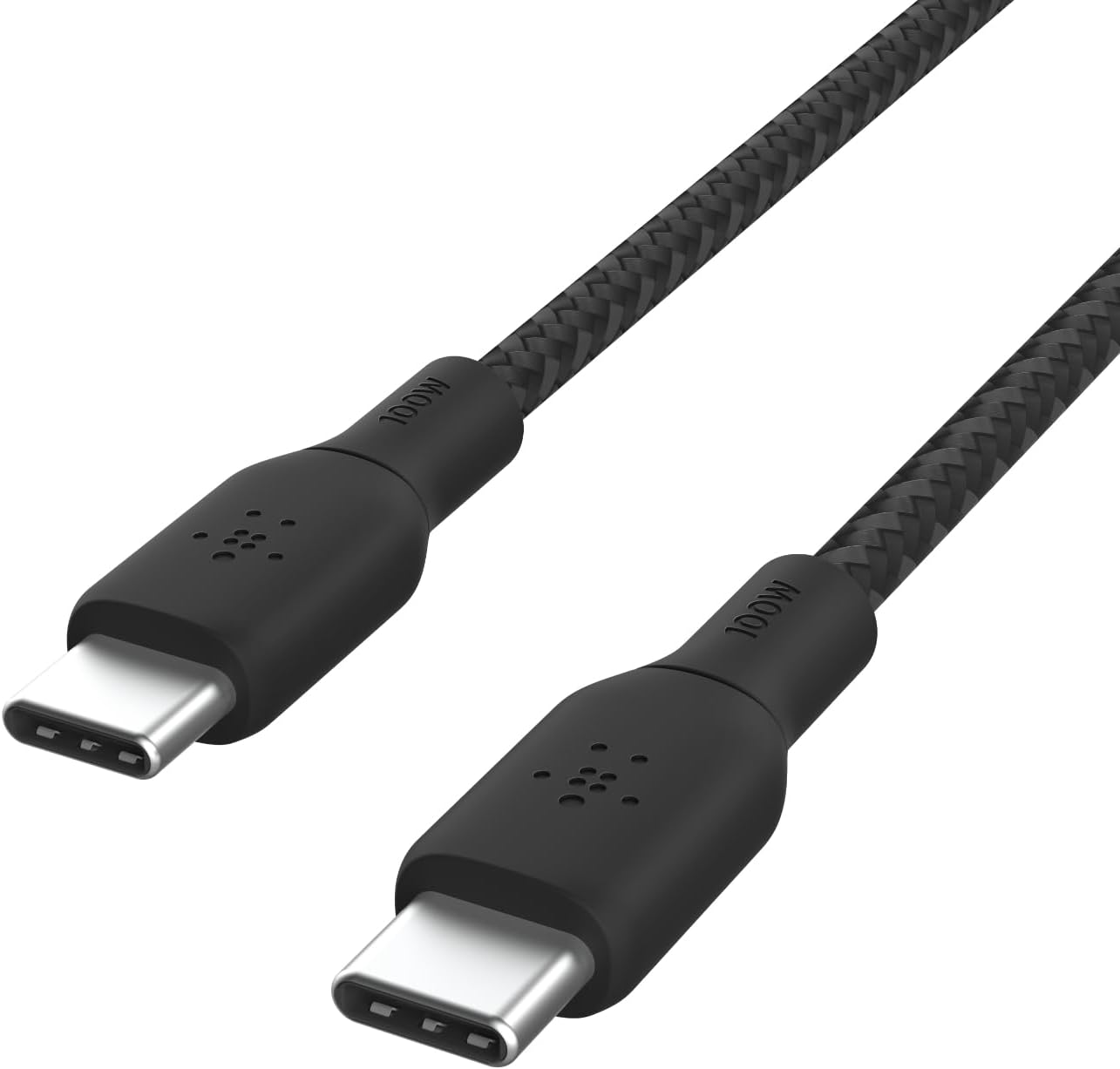 Belkin BoostCharge USB-C to USB-C Braided Cable 100W PD 2M - كيبل يو اس بي سي الى يو اس بي سي بتنقية البوست شارجر من النايلون المضفر بقدرة 100واط وطول 2 متر